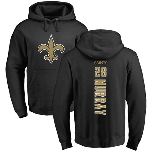 Men New Orleans Saints Black Latavius Murray Backer NFL Football #28 Pullover Hoodie Sweatshirts->new orleans saints->NFL Jersey